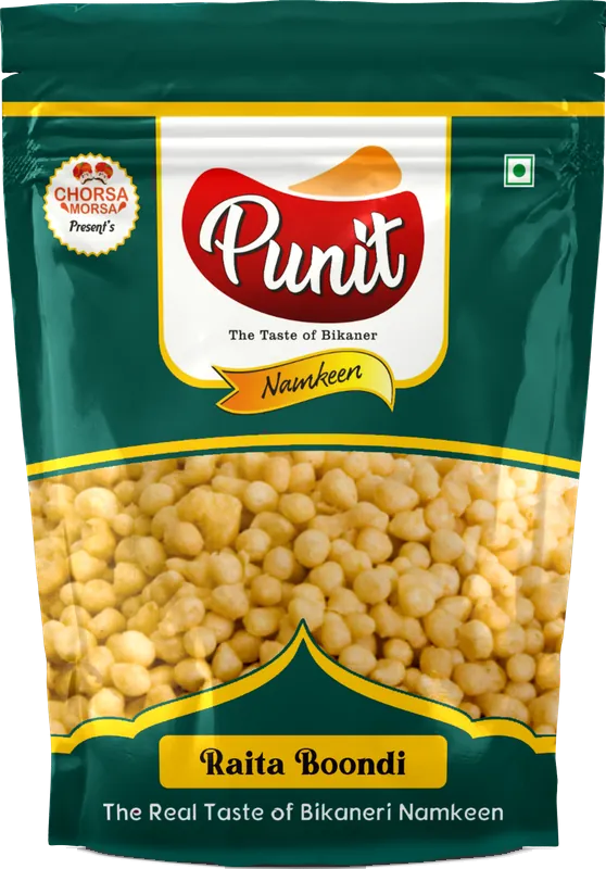 The Raita Boondi packet, front